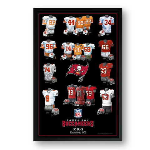 Tampa Bay Buccaneers Framed Print 10x13 Uniform Heritage-0