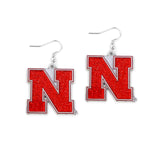 Nebraska Cornhuskers Earrings Glitter Dazzle-0