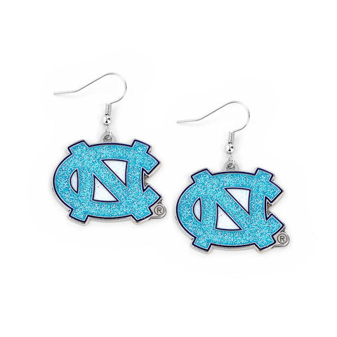North Carolina Tar Heels Earrings Glitter Dazzle-0