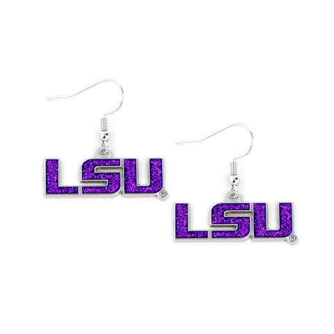 LSU Tigers Earrings Glitter Dazzle-0
