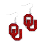 Oklahoma Sooners Earrings Glitter Dazzle-0
