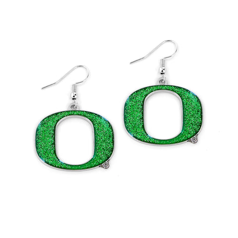 Oregon Ducks Earrings Glitter Dazzle-0