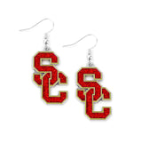 USC Trojans Earrings Glitter Dazzle-0
