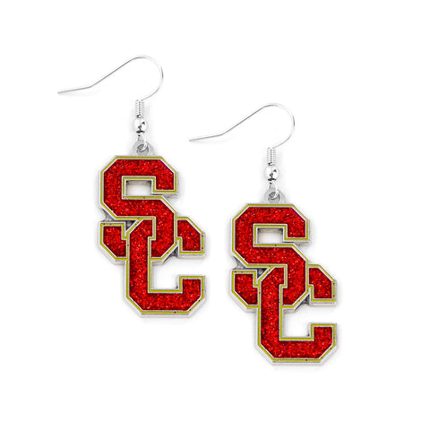 USC Trojans Earrings Glitter Dazzle-0