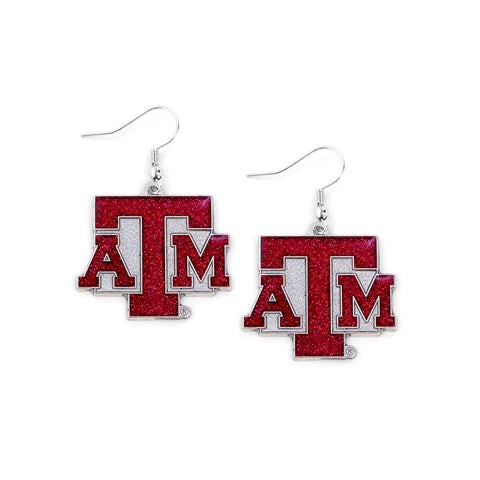 Texas A&M Aggies Earrings Glitter Dazzle-0