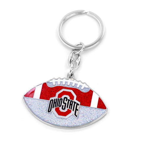 Ohio State Buckeyes Keychain Football Glitter-0