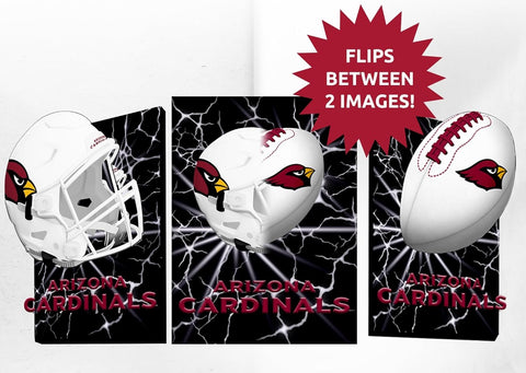 Arizona Cardinals 3D Art Print 12x16 Lightning Flip-0