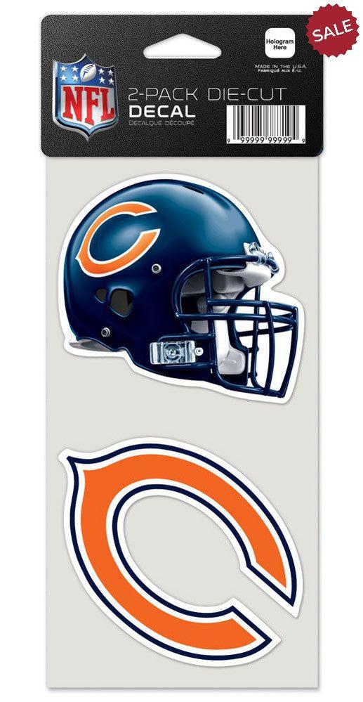 Chicago Bears Wincraft Perfect Cut Decal 4x4 Set of Two