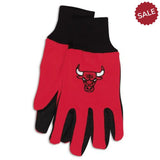 Chicago Bulls Two Tone Gloves - Adult