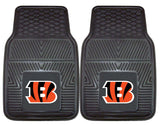 Cincinnati Bengals Car Mats Heavy Duty 2 Piece Vinyl - Team Fan Cave