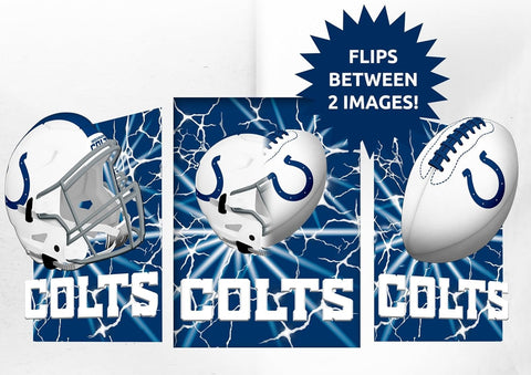 Indianapolis Colts 3D Art Print 12x16 Lightning Flip-0