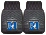 Duke Blue Devils Heavy Duty 2-Piece Vinyl Car Mats