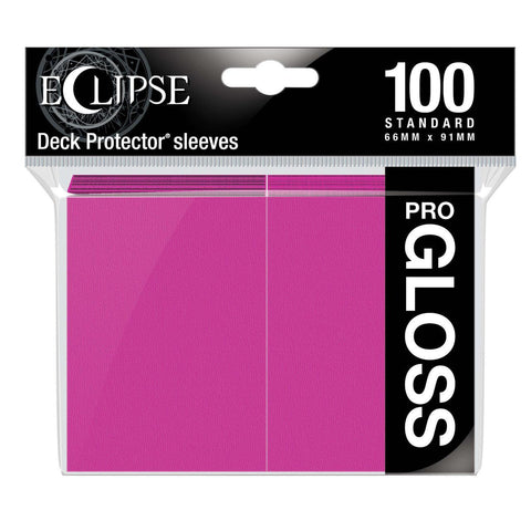 Eclipse Gloss Standard Sleeves 100 Pack Hot Pink-0