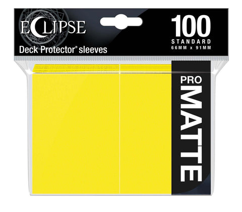 Eclipse Matte Standard Sleeves 100 Pack Lemon Yellow-0