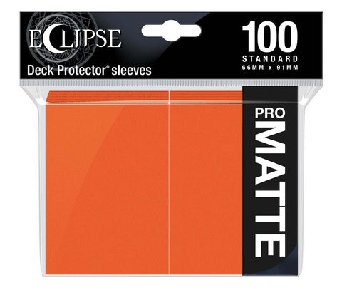 Eclipse Matte Standard Sleeves 100 Pack Pumpkin Orange-0