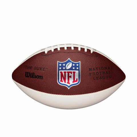 Football Wilson 3 White Panel NFL The Duke - Team Fan Cave