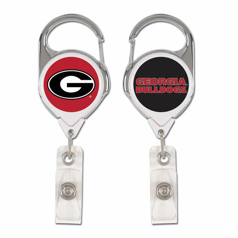 Georgia Bulldogs Badge Holder Premium Retractable