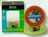 Hockey Puck Holder - Gold Base