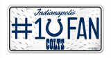 Indianapolis Colts License Plate #1 Fan - Team Fan Cave