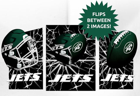 New York Jets 3D Art Print 12x16 Lightning Flip-0