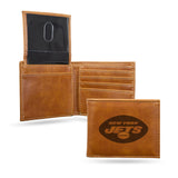 New York Jets Wallet Billfold Laser Engraved-0