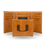 Miami Hurricanes Wallet Trifold Laser Engraved-0