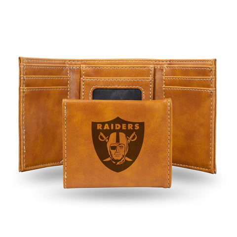 Las Vegas Raiders Wallet Trifold Laser Engraved-0