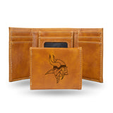 Minnesota Vikings Wallet Trifold Laser Engraved-0