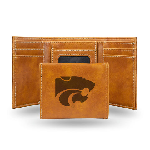 Kansas State Wildcats Wallet Trifold Laser Engraved-0