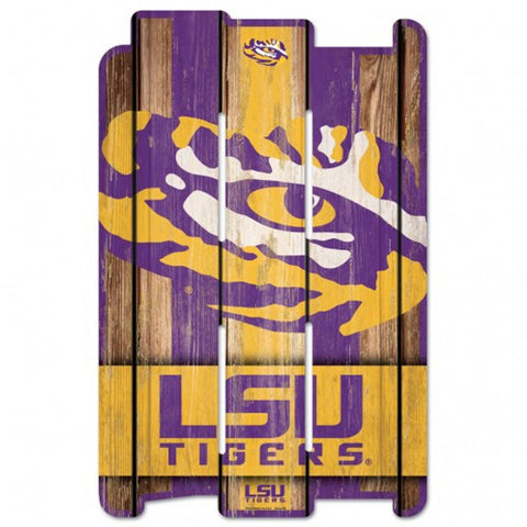 LSU Tigers Sign 11x17 Wood Fence Style-0