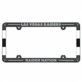 Las Vegas Raiders License Plate Frame Plastic Full Color Style