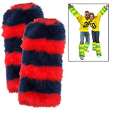 Leg Warmers 2 Pack Navy Blue/Red - Team Fan Cave