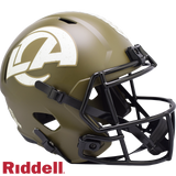 Los Angeles Rams Helmet Riddell Replica Full Size Speed Style Salute To Service-0
