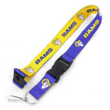 Los Angeles Rams Lanyard Reversible Navy and Yellow-0