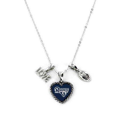 Los Angeles Rams Necklace Charmed Sport Love Football - Team Fan Cave