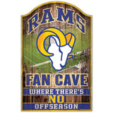 Los Angeles Rams Sign 11x17 Wood Fan Cave Design-0