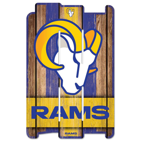 Los Angeles Rams Sign 11x17 Wood Fence Style-0