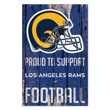 Los Angeles Rams Sign 11x17 Wood Proud to Support Design-0