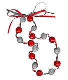 Lucky Kukui Nuts Necklace Red/Silver - Team Fan Cave