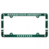 Michigan State Spartans Plastic Full Color License Plate Frame