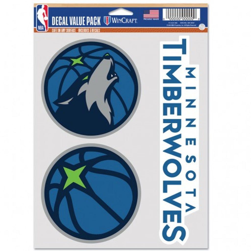 Minnesota Timberwolves Decal Multi Use Fan 3 Pack Special Order – Team ...