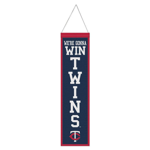 Minnesota Twins Banner Wool 8x32 Heritage Slogan Design - Special Order-0
