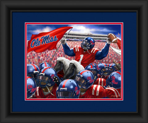 Mississippi Rebels Celebration Print 15"x18"-0