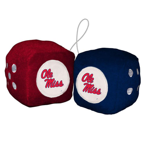 Mississippi Rebels Fuzzy Dice - Special Order - Team Fan Cave