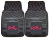 Mississippi Rebels Heavy Duty 2-Piece Vinyl Car Mats - Team Fan Cave