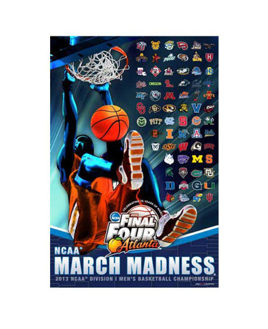 NCAA March Madness Poster - 2013 Field of 68 Teams - Team Fan Cave