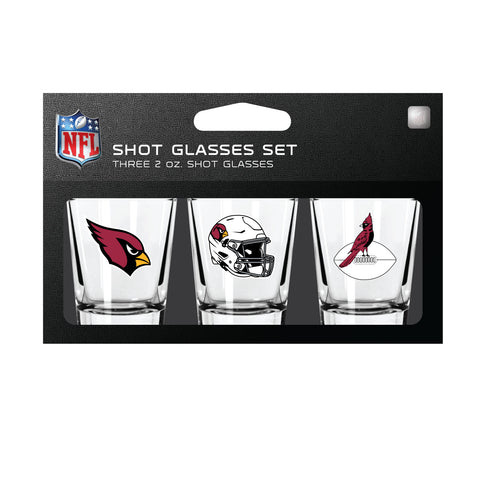 Arizona Cardinals Shot Glass Set 3 Pack-0