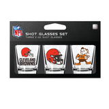 Cleveland Browns Shot Glass Set 3 Pack-0