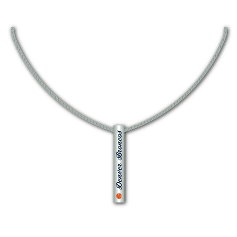 Denver Broncos Necklace Silver Bar-0