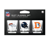 Denver Broncos Shot Glass Set 3 Pack-0
